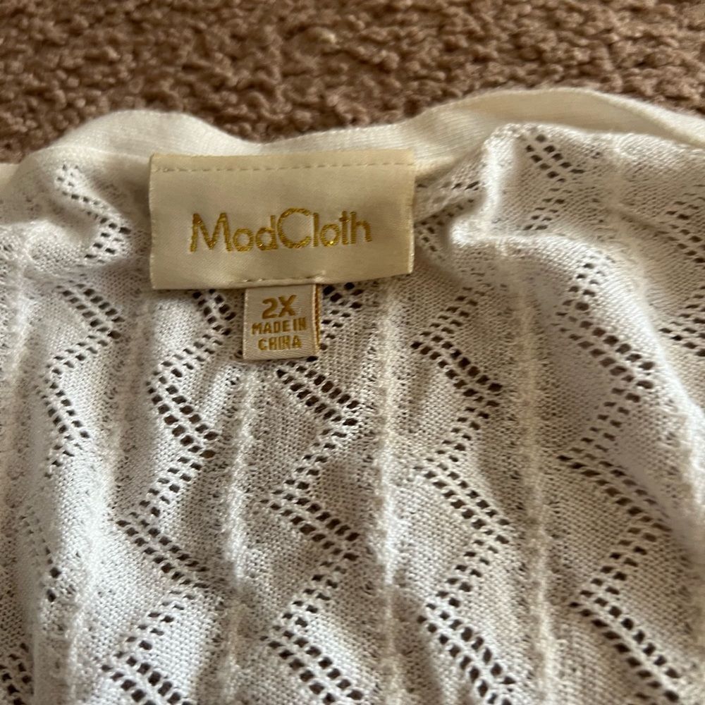 ModCloth white blouse 2x - Picture 8 of 9